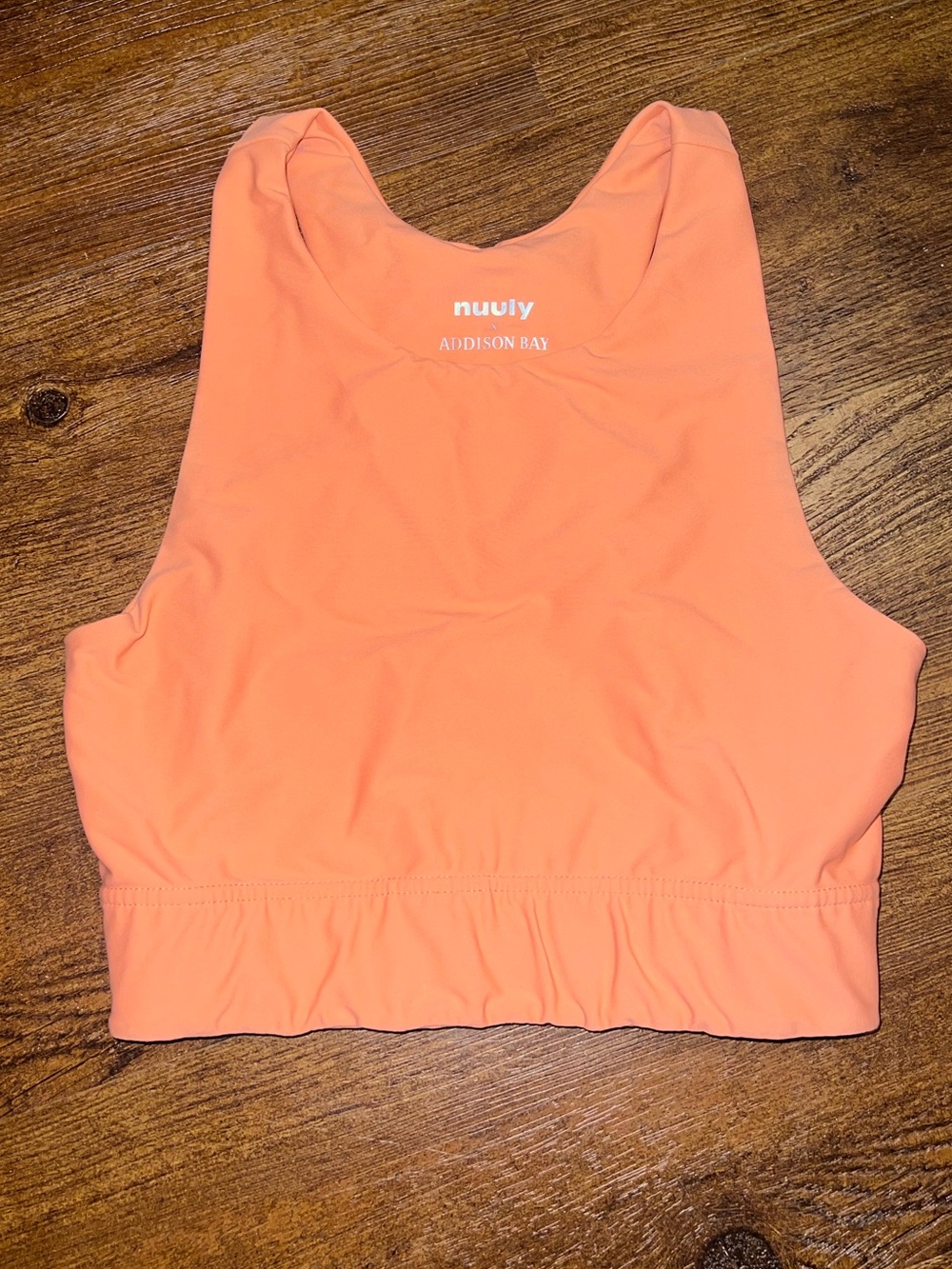 Nuuly x Addison Bay Orange Coral Activewear Crop Tank Top Sports Bra Size XS